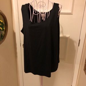 Dramatic black tank to shine at holiday Zoom calls